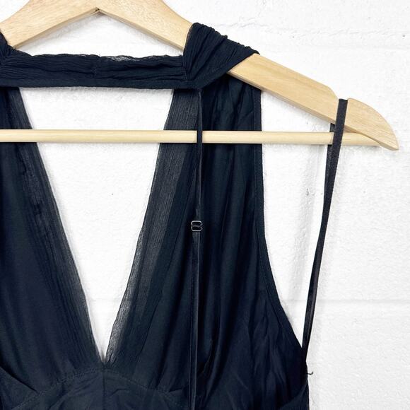 Vintage Max Azria Y2K Silk Fairy Grunge Midi Dress Womens 4 Whimsy Goth Vamp - Picture 8 of 16